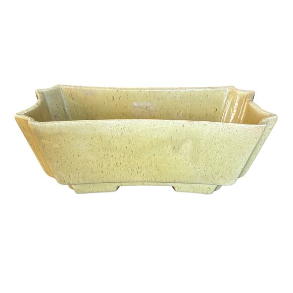 Vintage Ungemach USA mustard yellow atomic age art pottery planter vase pot - Picture 3 of 8